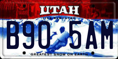 UT license plate B905AM