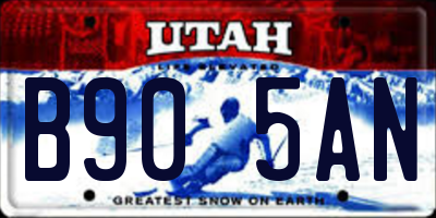 UT license plate B905AN