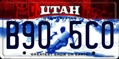 UT license plate B905CO