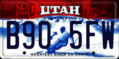 UT license plate B905FW