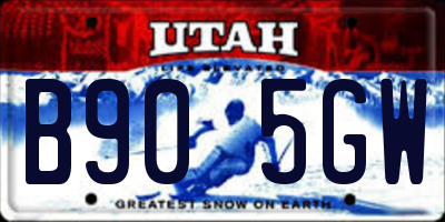 UT license plate B905GW