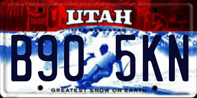 UT license plate B905KN