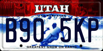 UT license plate B905KP
