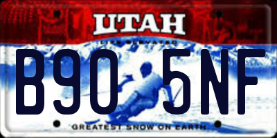 UT license plate B905NF