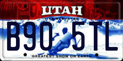 UT license plate B905TL