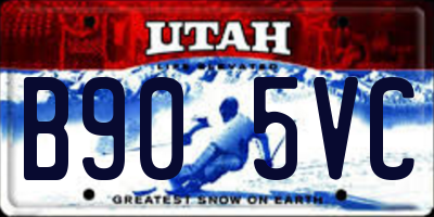 UT license plate B905VC