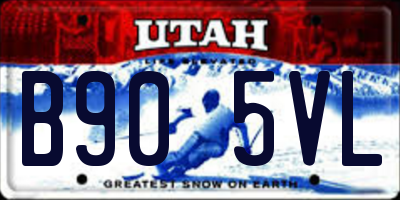 UT license plate B905VL