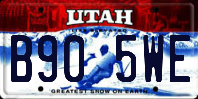 UT license plate B905WE