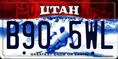 UT license plate B905WL