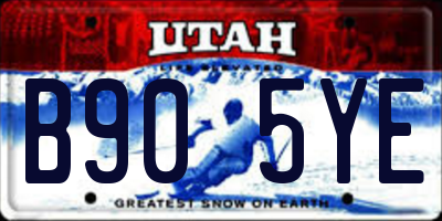 UT license plate B905YE