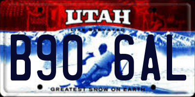 UT license plate B906AL