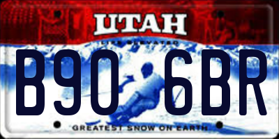 UT license plate B906BR