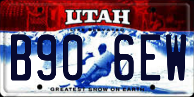 UT license plate B906EW