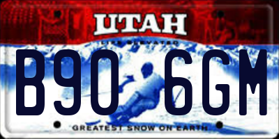 UT license plate B906GM