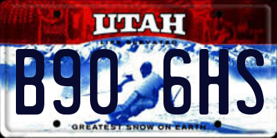 UT license plate B906HS