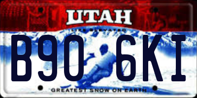 UT license plate B906KI