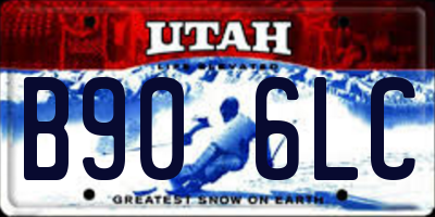 UT license plate B906LC