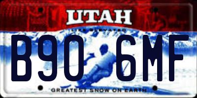 UT license plate B906MF