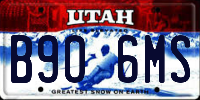UT license plate B906MS