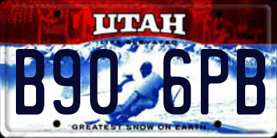 UT license plate B906PB
