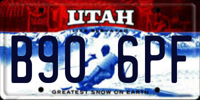 UT license plate B906PF