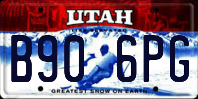 UT license plate B906PG