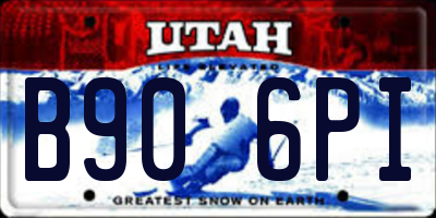 UT license plate B906PI