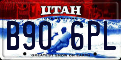 UT license plate B906PL