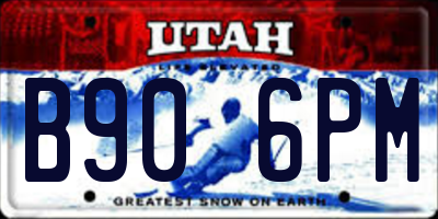 UT license plate B906PM