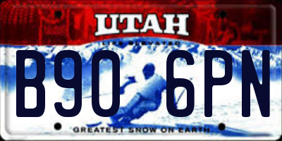 UT license plate B906PN