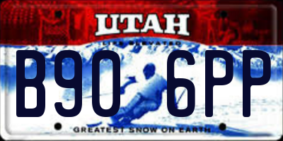 UT license plate B906PP