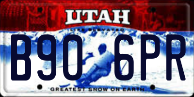 UT license plate B906PR