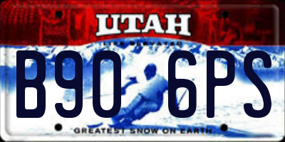 UT license plate B906PS