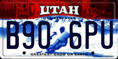 UT license plate B906PU
