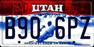UT license plate B906PZ