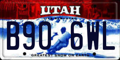 UT license plate B906WL