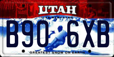 UT license plate B906XB