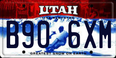 UT license plate B906XM