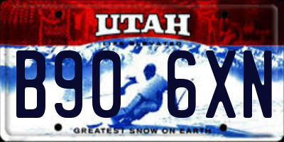 UT license plate B906XN