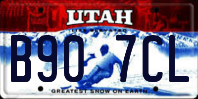 UT license plate B907CL