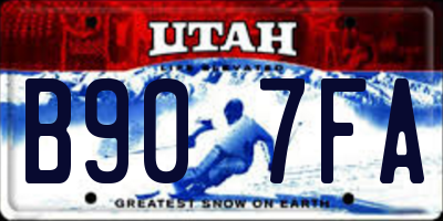 UT license plate B907FA