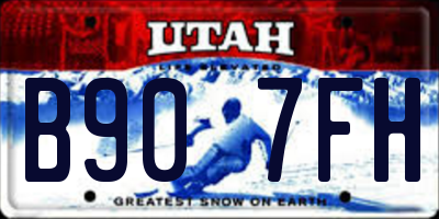 UT license plate B907FH