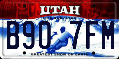 UT license plate B907FM