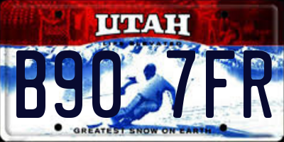 UT license plate B907FR