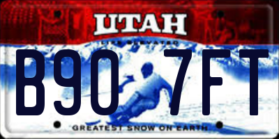 UT license plate B907FT