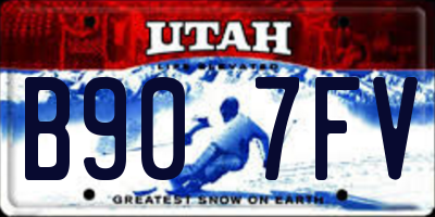 UT license plate B907FV