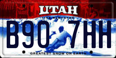 UT license plate B907HH