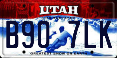 UT license plate B907LK
