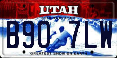 UT license plate B907LW