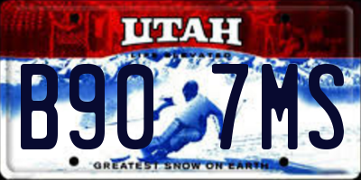 UT license plate B907MS